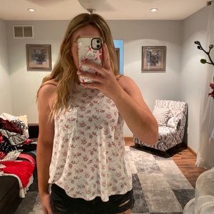 american eagle floral tank top
